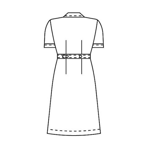 ワンピース半袖 ストライプ L