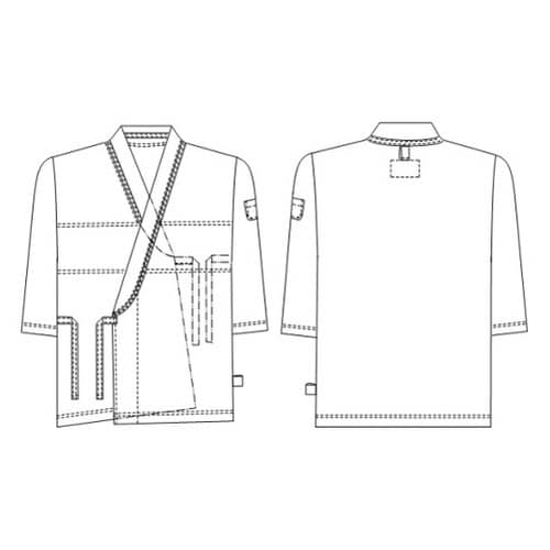 検診衣じんべい型 グリーン L