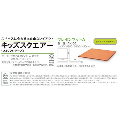 スクエア共通ウレタンマットA 空色