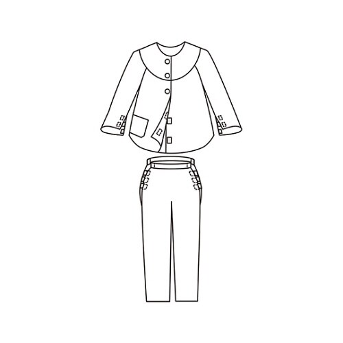 婦人スムース介護腰開きパジャマ ピンク LL