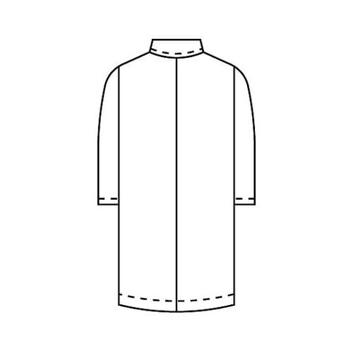 レディス診察衣W型 長袖 白 3L