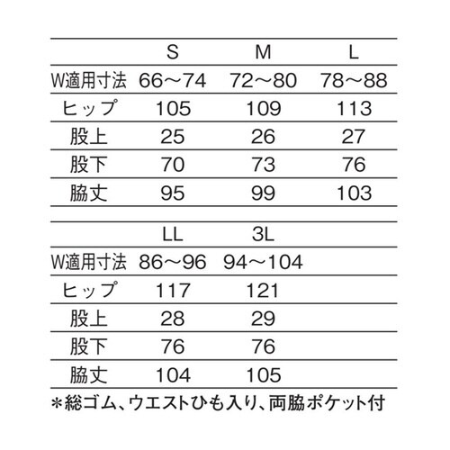 ストレートパンツ ネイビー 3L