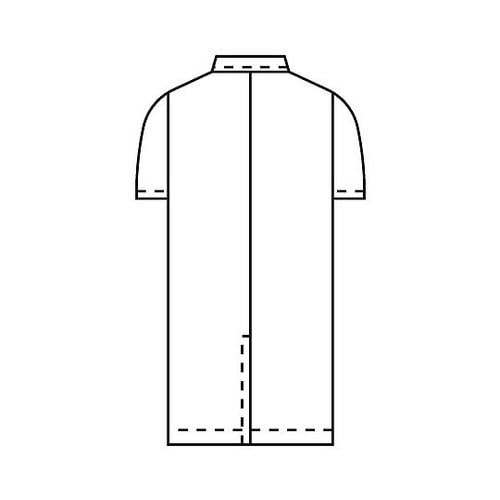 メンズ診察衣W型半袖 白 L