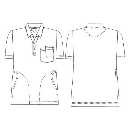 ニットシャツ ネイビー BL