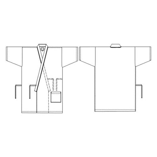 患者衣じんべい型 グリーン LL