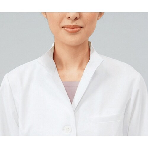 診察衣 レディス 長袖S 白