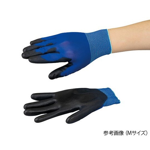 アズツール青色PUコート手袋(18G) グレー