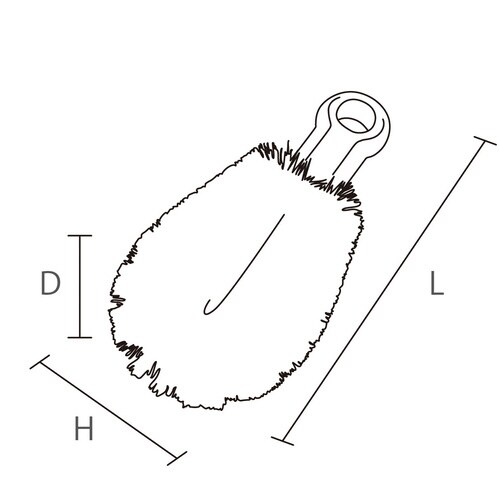 ダブルスパイラルタワシ(PBT毛)白