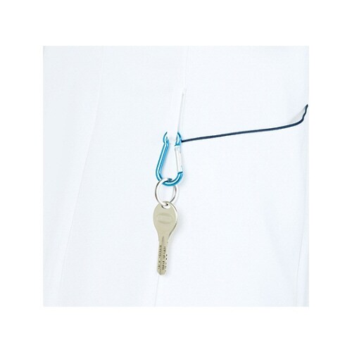 ナースワンピース 半袖 白/ネイビー