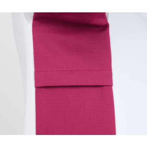 ジャケット 男女兼用半袖白/バーガンディ