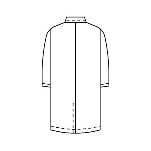 メンズ診察衣W型長袖 白 S