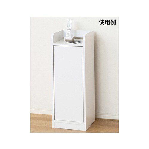 鏡面モデム収納ラック スリム ホワイト