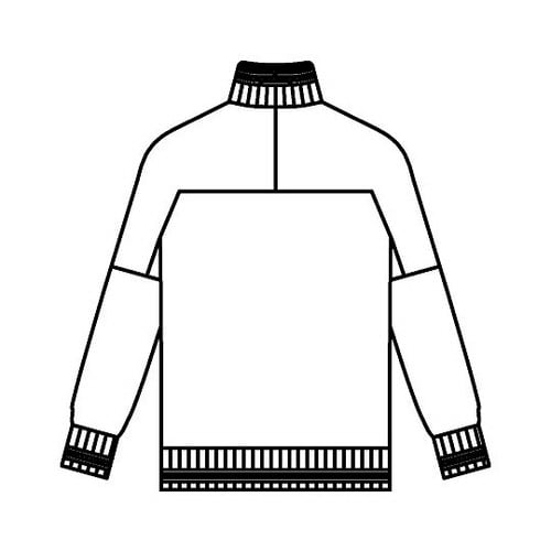 ジャージジャケット ネイビーxアイボリー 3L