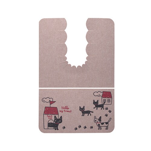 バリアフリーおくながトイレマット おさんぽねこ