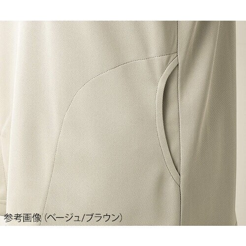 ニットシャツ 兼用 半袖 ベージュ/ブラウン LL