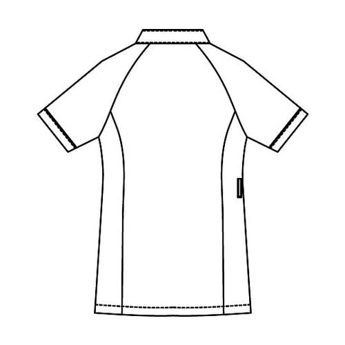 スクラブ(男女兼用) ホワイトxネイビー 3L