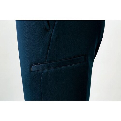 ストレートパンツ ネイビー L