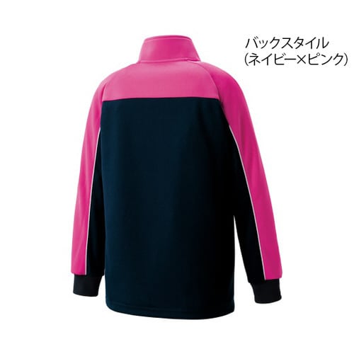 ジャージジャケット ネイビーxピンク M