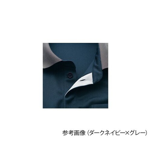 ポロシャツ ダークネイビーxグレー LL