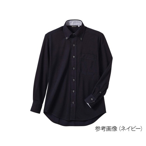 ニットシャツ 兼用 長袖 黒 SSS