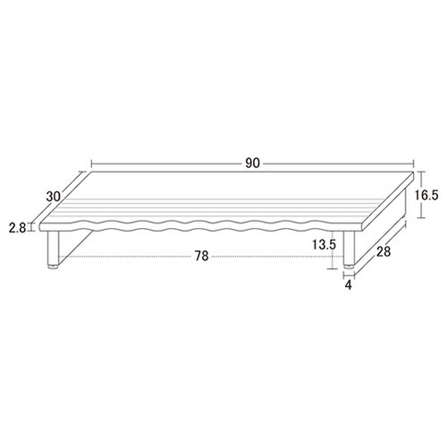 天然木 玄関台90