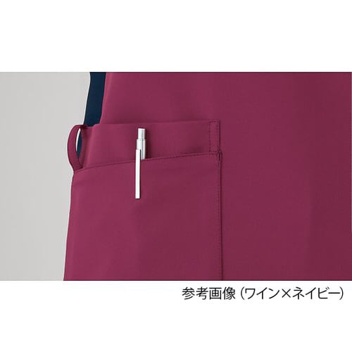 スクラブ(男女兼用) ネイビーxワイン S