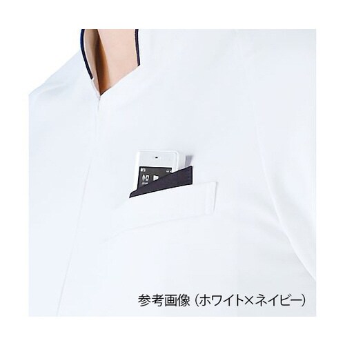 メンズジャケット半袖 サックスxネイビー L