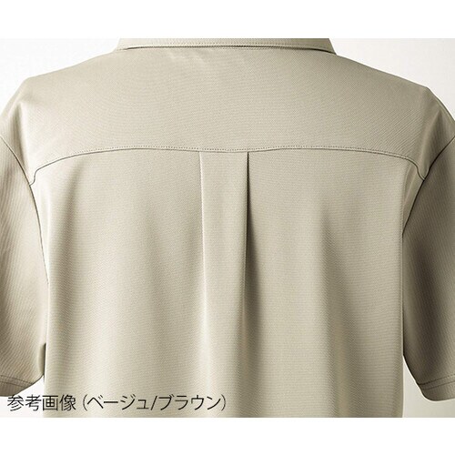 ニットシャツ 兼用 半袖 ネイビー/グレー L