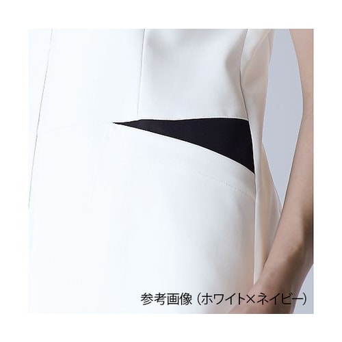 レディスジャケット半袖 サックスxネイビー M