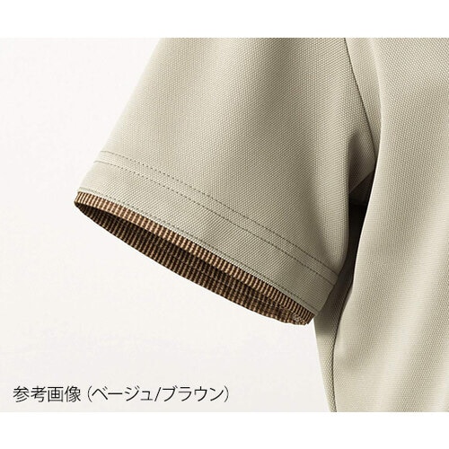 ニットシャツ レディス 半袖 ネイビー/ブルー S