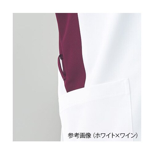 メンズジャケット半袖 ホワイトxワイン 5L