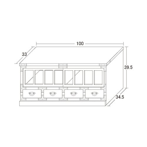 民芸調 ローボード