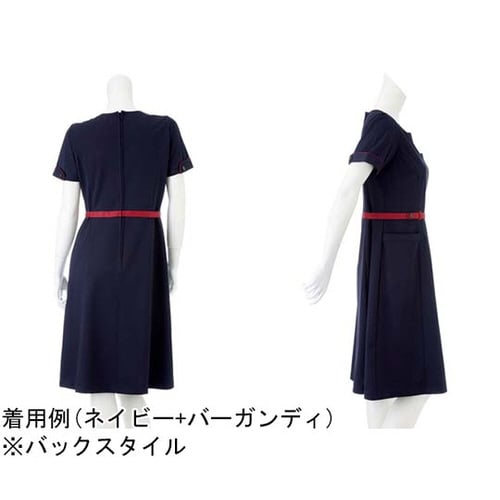 ワンピース ネイビー+バーガンディ S