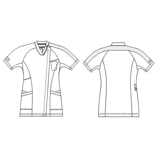 女子スクラブ Tシルバーグレー L