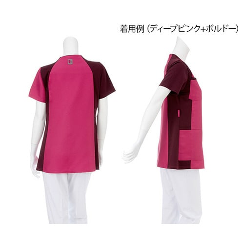 男女兼用スクラブ ネイビー+ロイヤルブルー L