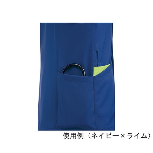 メンズ半袖スクラブジャケット3Lパープル×グレイ