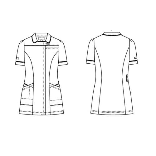 チュニック ネイビー+ベージュ S