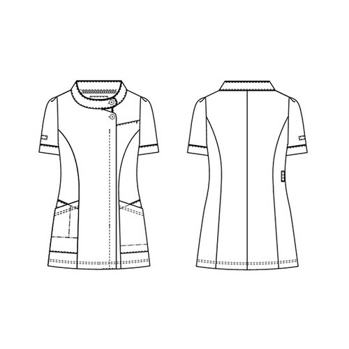 チュニック ネイビー+ベージュ LL