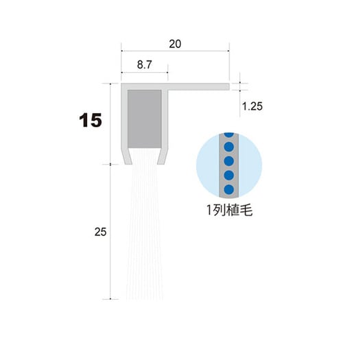 バーストリップブラシ PBT0.2 白
