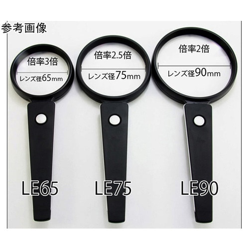 LEDライト付き ルーペ 3倍 65mm