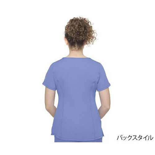 スクラブトップス LL相当 ライトブルー