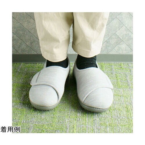 介護シューズ マジックテープタイプ グレー S