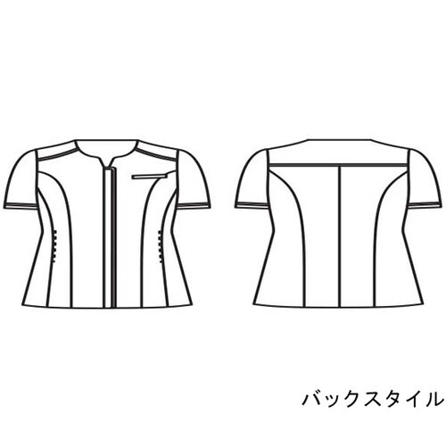 ナースジャケット レディス 半袖 ホワイト M