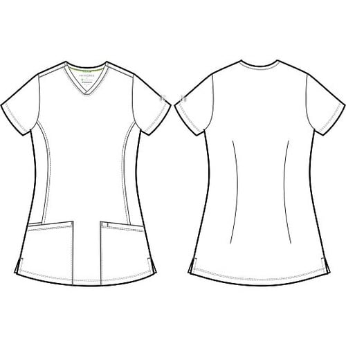 スクラブトップス L相当 グレー