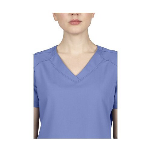 スクラブトップス LL相当 ライトブルー