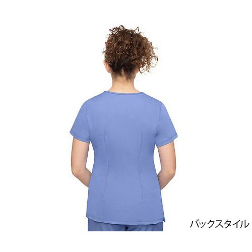 スクラブトップス L相当 ライトブルー