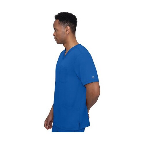 スクラブトップス L相当 ロイヤルブルー