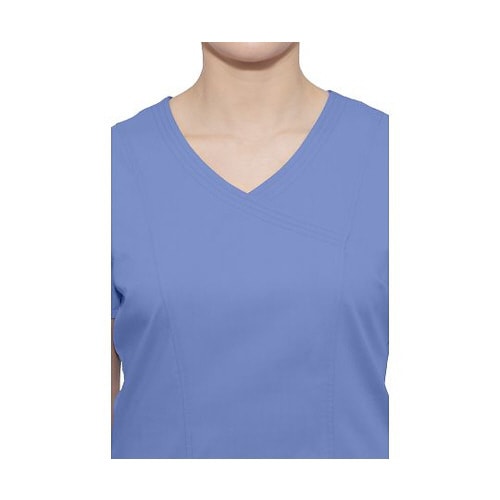 スクラブトップス L相当 ライトブルー