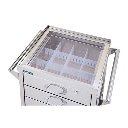 麻酔カート(透明天板タイプ)