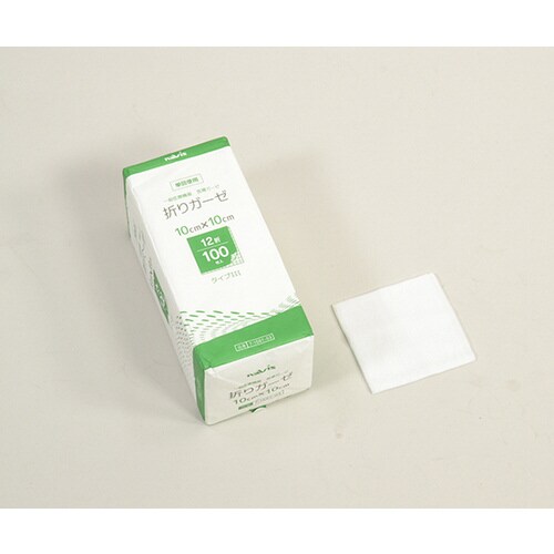 折りガーゼ 12折 100×100mm 100枚入